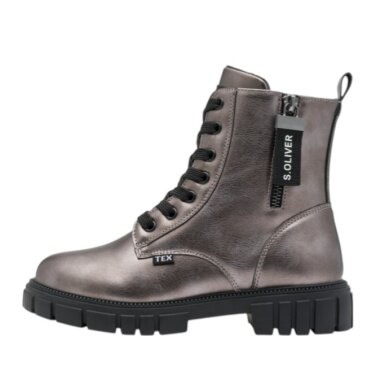 s.Oliver winter boots 5-45292-45 Tex membrane with soft foam pewter brown girls