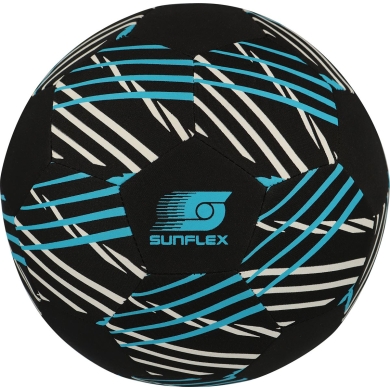 Sunflex Football Action Pro Neoprene (Size 5) - durable, lightweight, soft, quiet - black/blue - 1 ball
