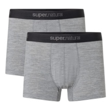 super natural Boxershorts Tundra 175 - Merino wool - underwear grey men - 2 pieces