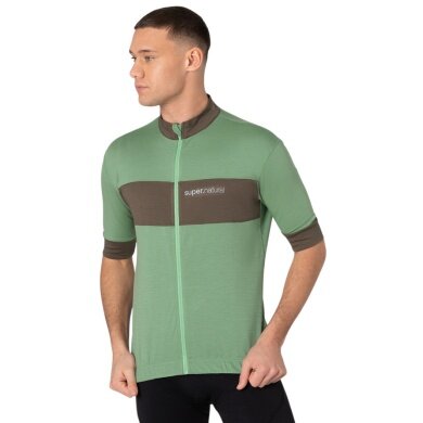 super natural bicycle shirt Gravier shirt (merino wool, 3 back pockets) green men's