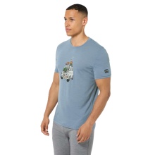 super natural leisure T-shirt Carski Tee (Merino mix) stone blue men's