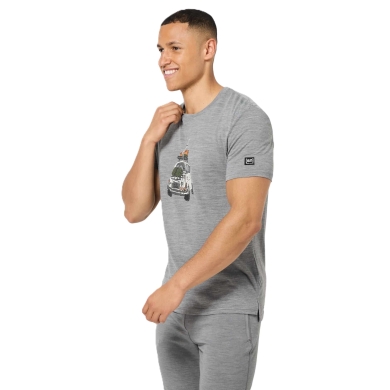 super natural leisure T-shirt Carski Tee (Merino mix) grey men's