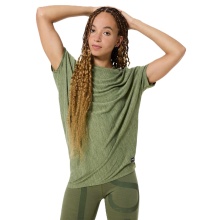 super natural sports/leisure shirt yoga loose tee green mélange ladies