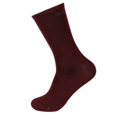 super natural All Day socks - Merino wool - burgundy/grey - 2 pairs