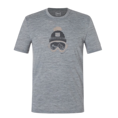 super natural leisure T-shirt Gogeanie Tee (Merino mix) grey mélange men's