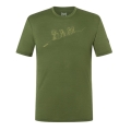 super natural walking/leisure t-shirt graphic hiking - merino wool blend - olive green men's