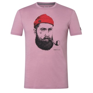super natural Hiking / Leisure T-shirt Sailor Tee (Merino Mix) orchid pink Men's