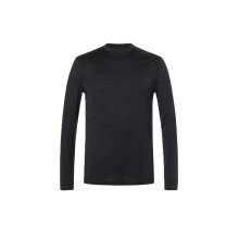 super natural underwear long-sleeve shirt organic base (merino mix) black men's