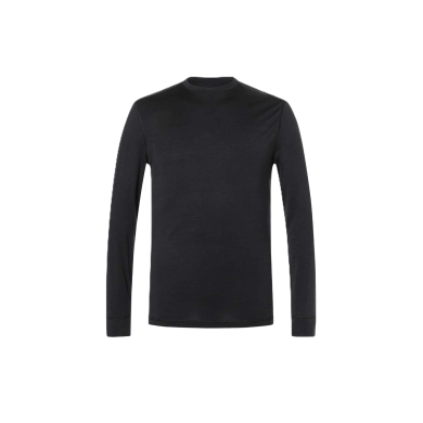 super natural underwear long-sleeve shirt organic base (merino mix) black men's
