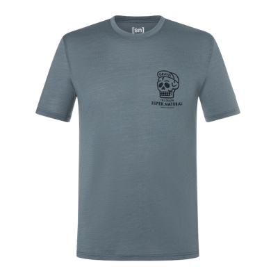 super natural leisure T-shirt Gravel Tee (Merino mix) grey men's