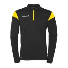 uhlsport Long Sleeve Zip Top Squad 27 (Stand-up Collar) black/yellow Men's