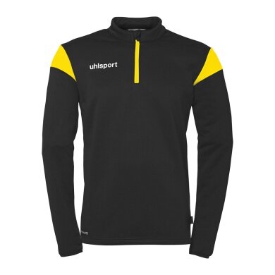 uhlsport Long Sleeve Zip Top Squad 27 (Stand-up Collar) black/yellow Men's