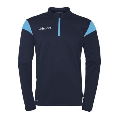 uhlsport Long Sleeve Zip Top Squad 27 (Stand-up Collar) navy blue/sky blue Children