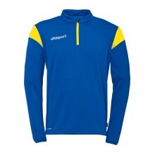 uhlsport Long Sleeve Shirt Zip Top Squad 27 (Stand Collar) azure blue/yellow Men's