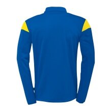 uhlsport Long Sleeve Shirt Zip Top Squad 27 (Stand Collar) azure blue/yellow Men's