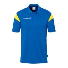 uhlsport Sport Polo Squad 27 (100% recycled Polyester) azure blue/yellow children