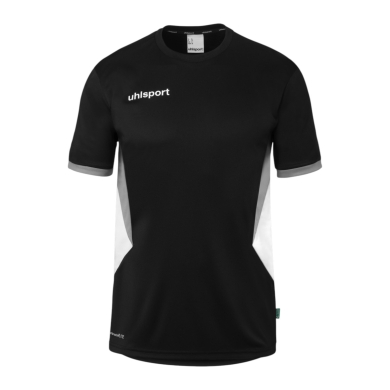 uhlsport Sports Shirt Equipe 29 (100% Polyester) short sleeve black/white/grey men's