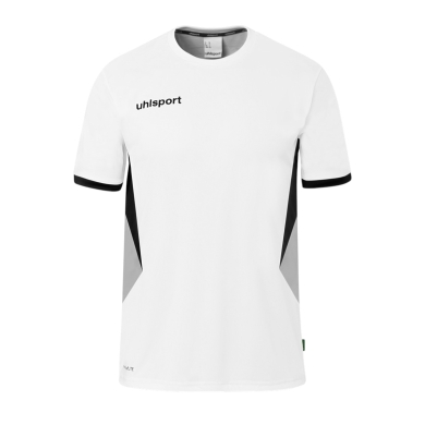 uhlsport Sports Shirt Equipe 29 (100% Polyester) short sleeve white/grey/black men's