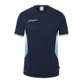 uhlsport Sports Shirt Equipe 29 (100% Polyester) short-sleeved navy blue/white/sky blue men's