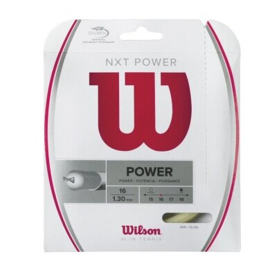 Stringing with Wilson NXT Power tennis string (arm protection + touch) natural