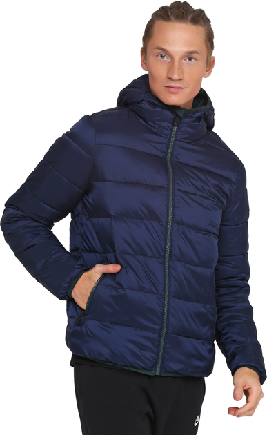 Champion winter jacket navy blue men's