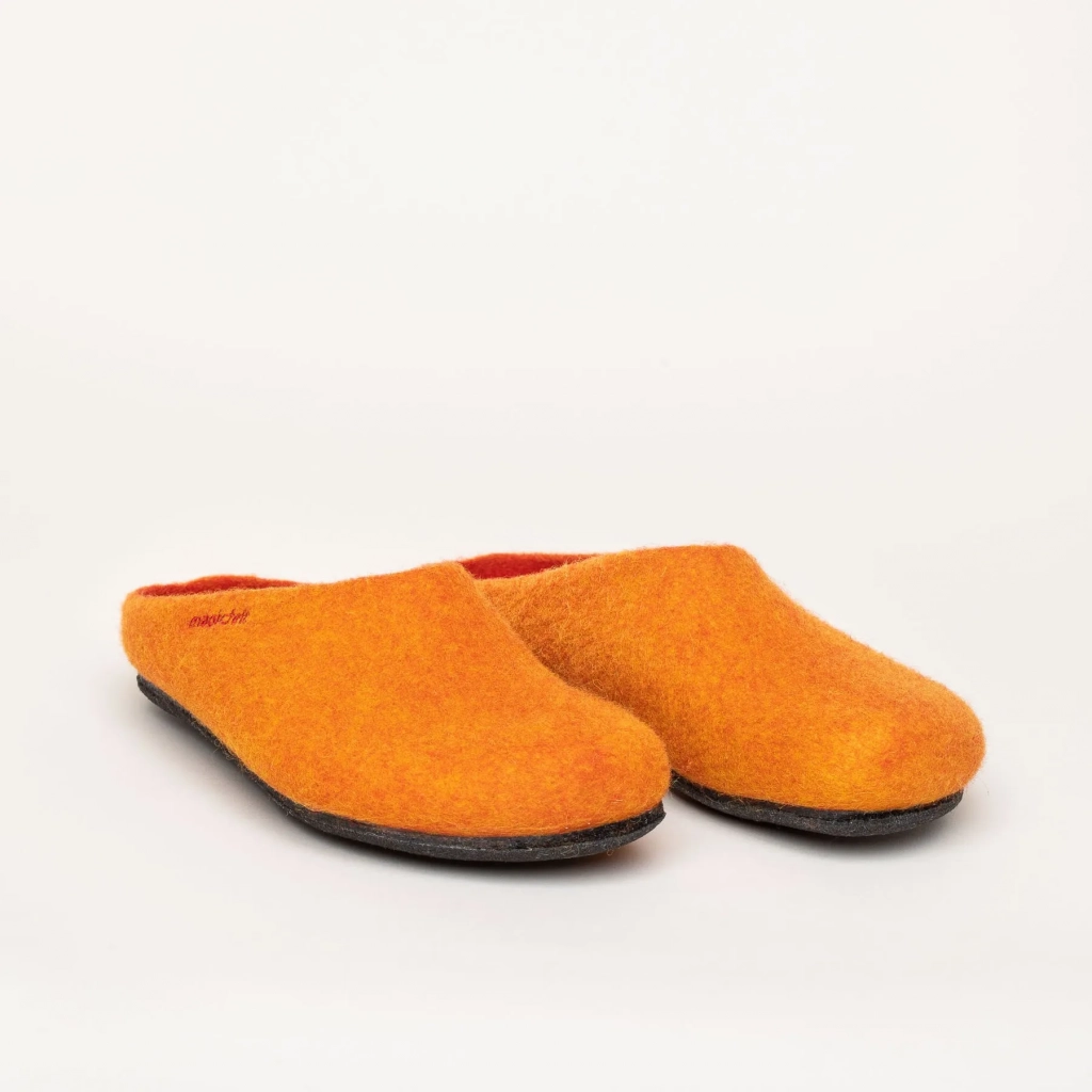 Gottstein Slippers Magicfelt 709 (100% Wool) light orange (Size 36-42)