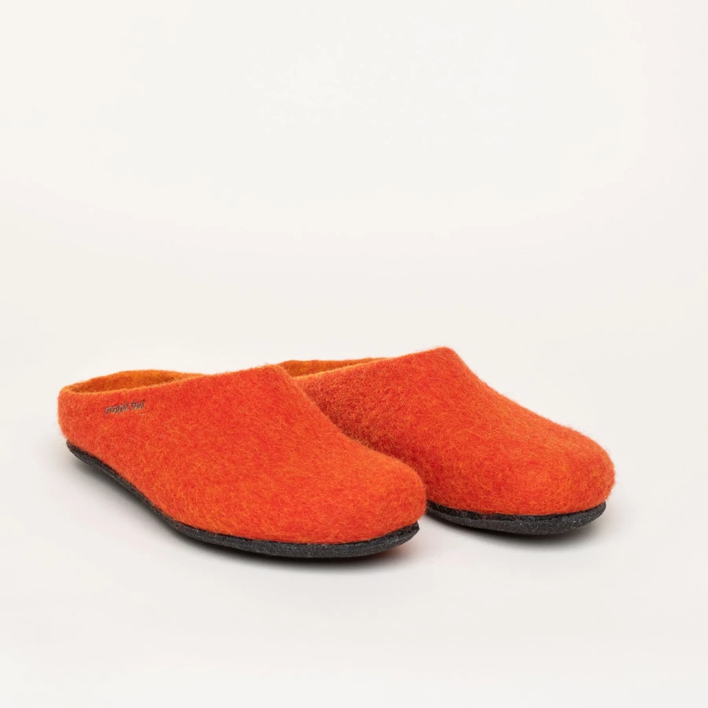 Gottstein Slippers Magicfelt 709 (100% Wool) dark orange (Size 36-42)