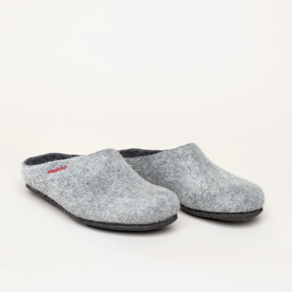 Gottstein Slippers Magicfelt 709 (100% Wool) light grey (Size 43-46)