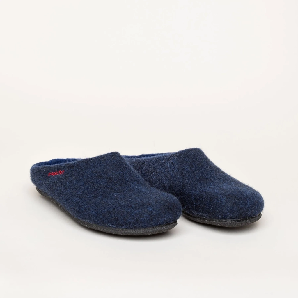 Gottstein Slippers Magicfelt 709 (100% Wool) navy blue (Size 43-46)