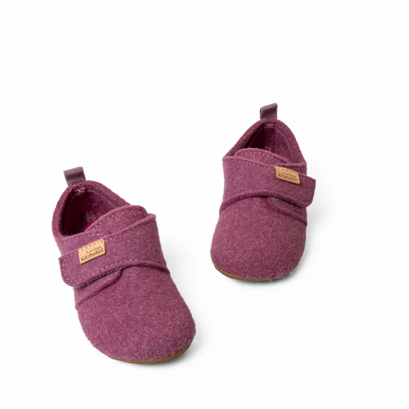 Living Kitzbühel Slippers Franzi Felt Solid Colour Kids Iris/Pink Toddler Girls (23-30)