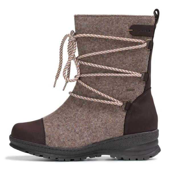 Pomar Winter Boots Koli GTX (Felt Boots, Waterproof, Wide, Extremely Warm) Sand Brown Ladies