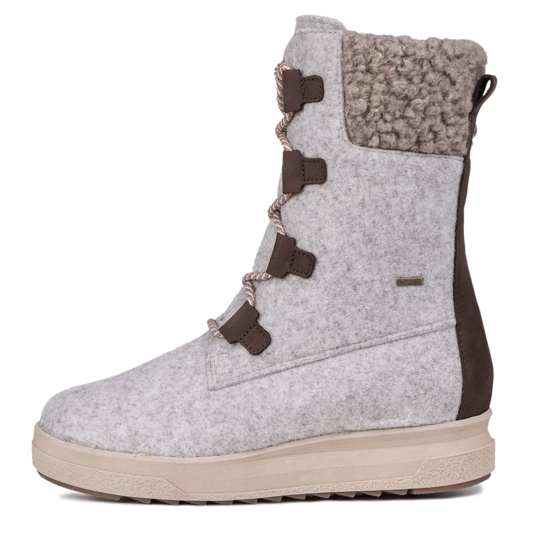 Pomar Winter Boots Reki GTX (Felt Boots, Waterproof, Wide, Extremely Warm) Light Grey Ladies