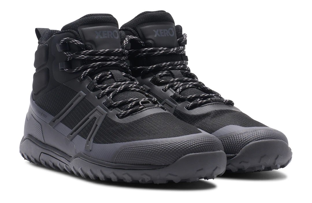 Xero Shoes Minimal Hiking Shoes Scrambler Trail Mid WP (waterproof, very lightweight) black men's