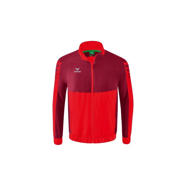 Erima Presentation Jacket Six Wings (100% Polyester, Stand-up collar, without lining) red/bordeaux Boys