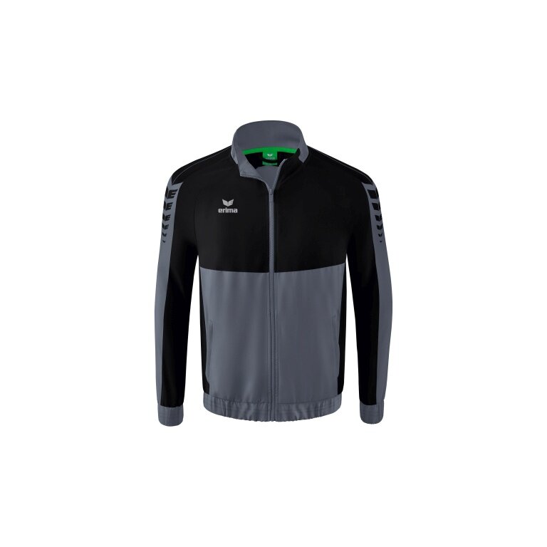 Erima Presentation Jacket Six Wings (100% Polyester, Stand-up collar, without lining) grey/black Boys