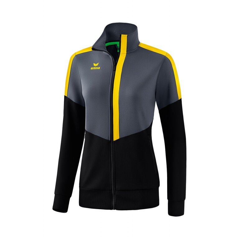 Erima Training Jacket Squad Worker black/grey/yellow Women