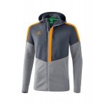 Erima Squad Hooded Training Jacket Grey/Orange Men