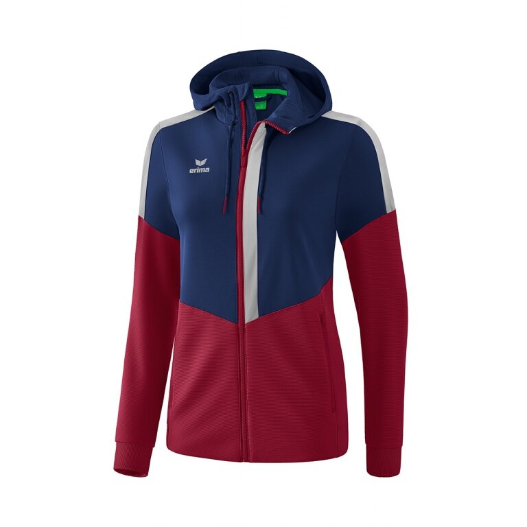 Erima Training Jacket Squad navy blue/bordeaux Women