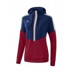 Erima Hoodie Squad (Cotton Touch) navy blue/bordeaux red Women