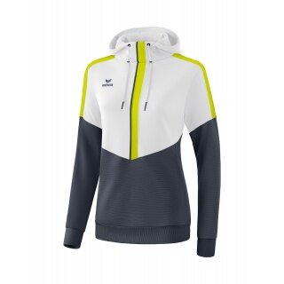 Erima Hoodie Squad white/gray/lime Women