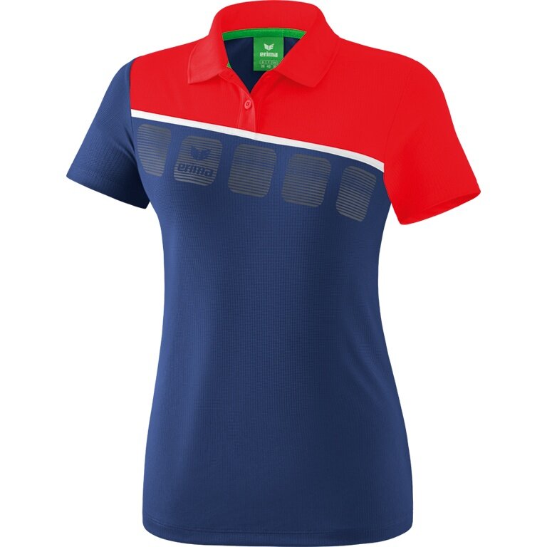 Erima Sport Polo 5C (100% Polyester) navy blue/red Women