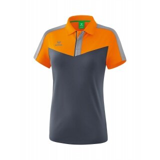 Erima Sport Polo Squad (100% Polyester) orange/grey Women