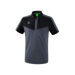 Erima Sport-Polo Squad (100% Polyester) black/grey Men
