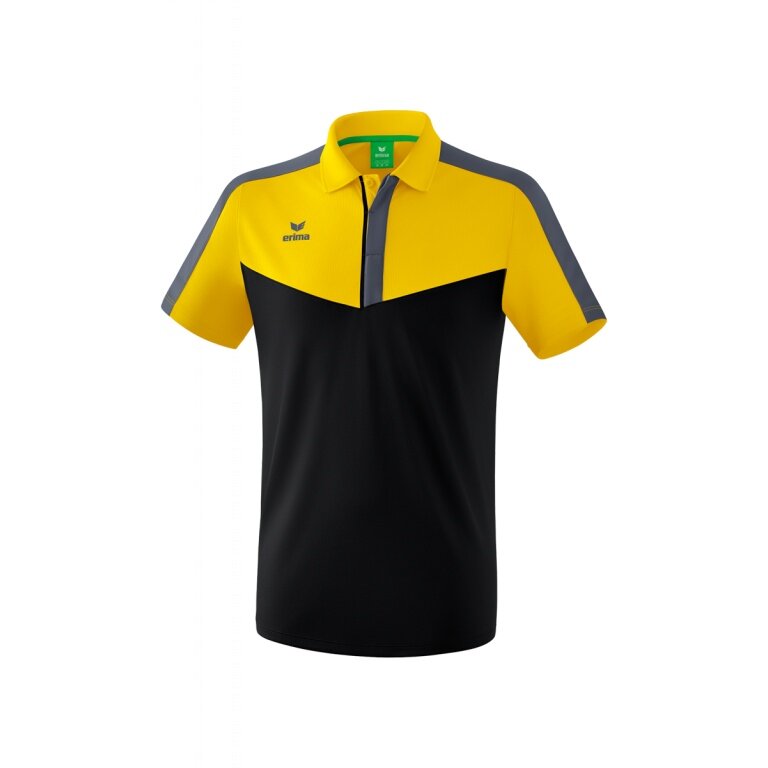 Erima Sport Polo Squad (100% Polyester) yellow/black/grey Men