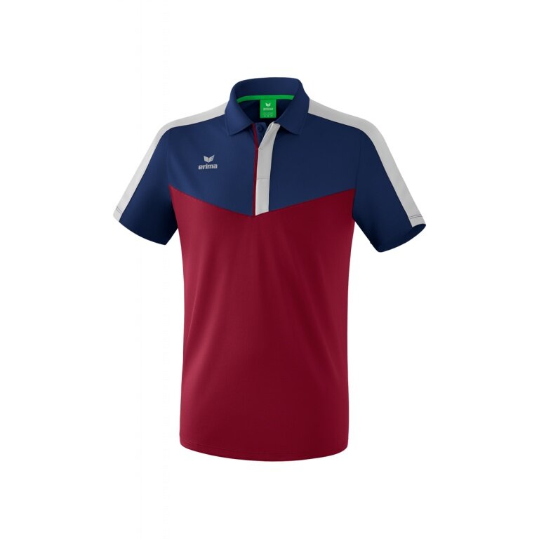 Erima Sport Polo Squad (100% Polyester) burgundy/navy blue Men