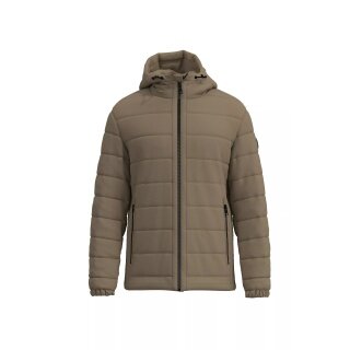 STRELLSON Modica Fused Quilted Jacket with Fixed Hood (Very Warm) Olive Green Men's