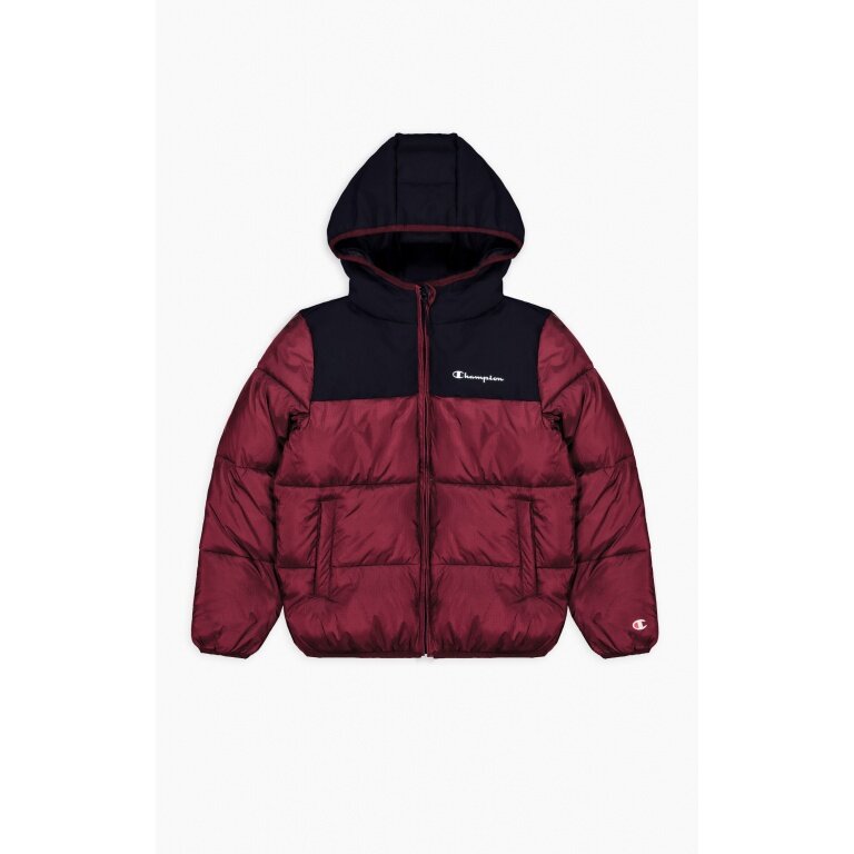 Champion quilted jacket Legacy with hood Champion logo on the back (warm, lined, windproof) red children