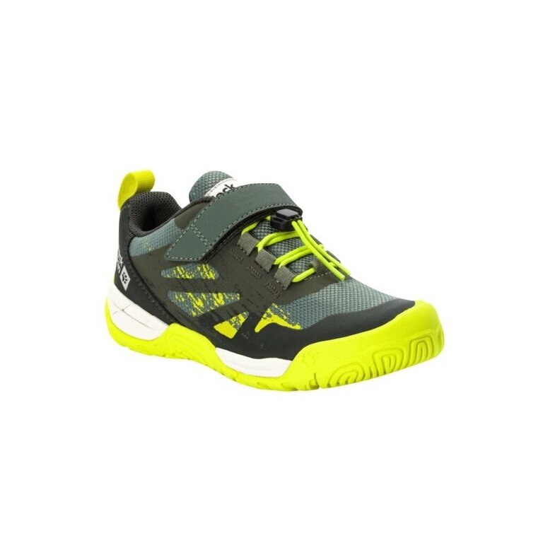 Jack Wolfskin Multifunction Shoes Villi Action Low (breathable, lightweight) green/yellow Kids