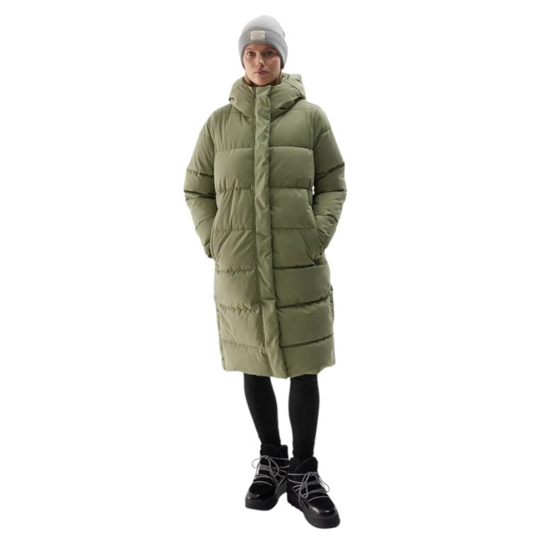 4F Winter Coat F475 Down Jacket (Down Coat, warm, water-repellent) khaki/green ladies