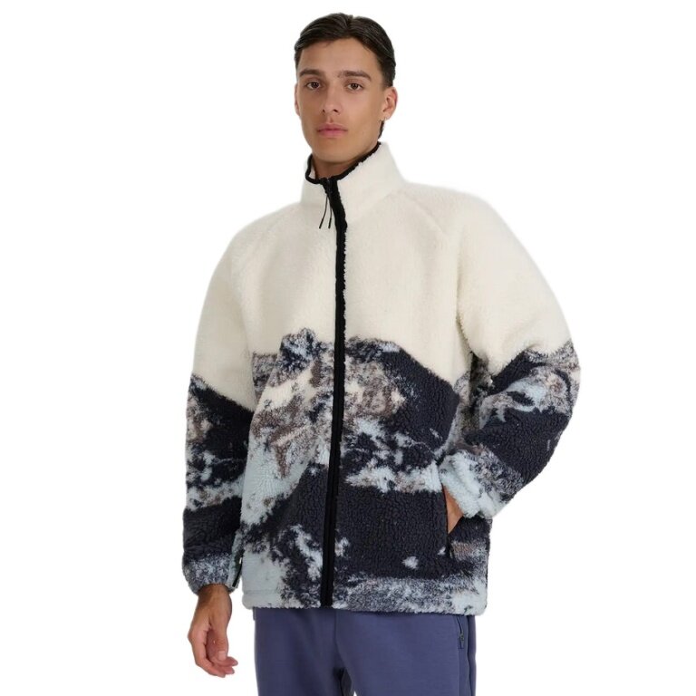 4F Fleece Jacket U351 (Oversize, Sherpa Fleece) beige/multicoloured Men's